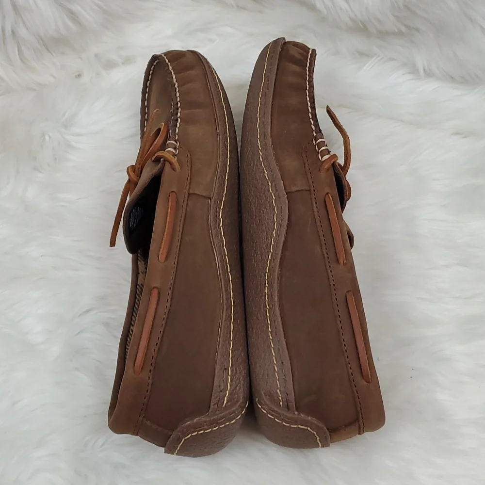 L.L.Bean brown suede slip on shoes slippers men size 12